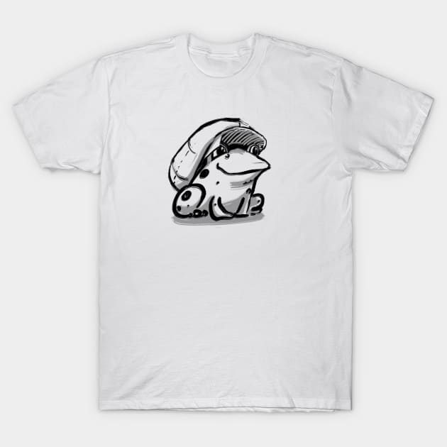 Frog in a cabby hat T-Shirt by Jason's Doodles